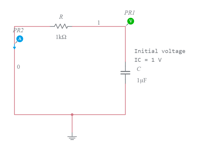 Discharging A Capacitor - Multisim Live