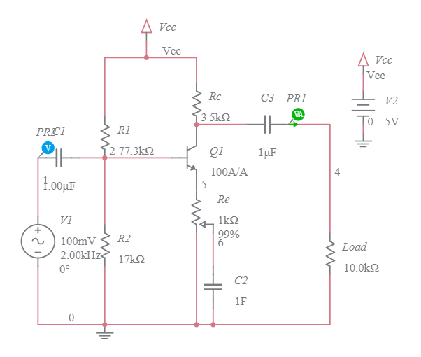 CE Amplifier - Multisim Live