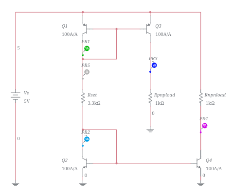 BJT (Vce = Vbe - Vthm) Voltage Reference - Multisim Live