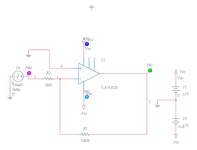 Inverting Amplifier - Multisim Live