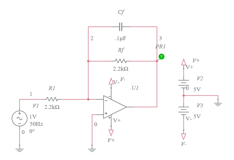 Active Low Pass Filter - Multisim Live