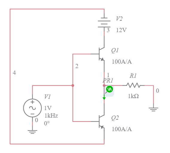 Class B Amplifier - Multisim Live