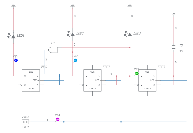 3bit Up Counter - Multisim Live