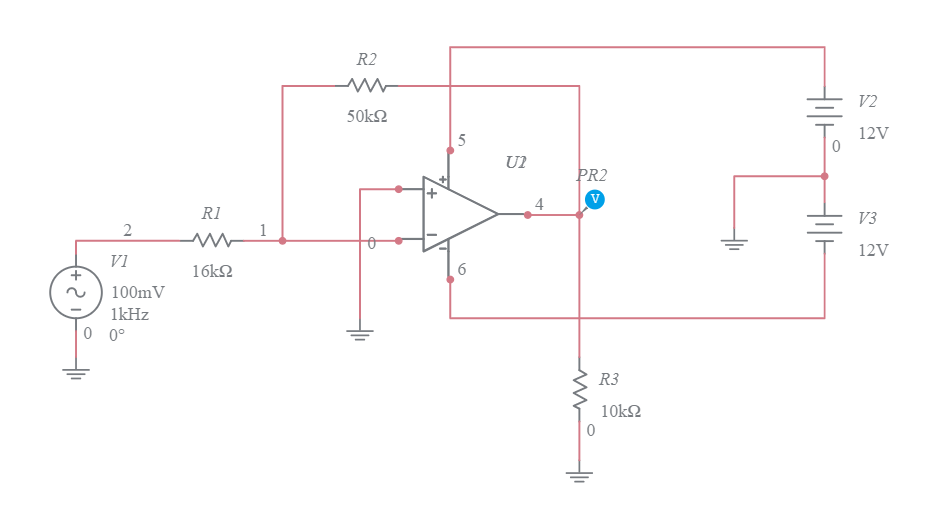 Inverting Amplifier - Multisim Live