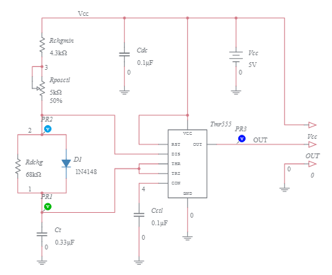 555 Timer Servo Motor Controller - Multisim Live