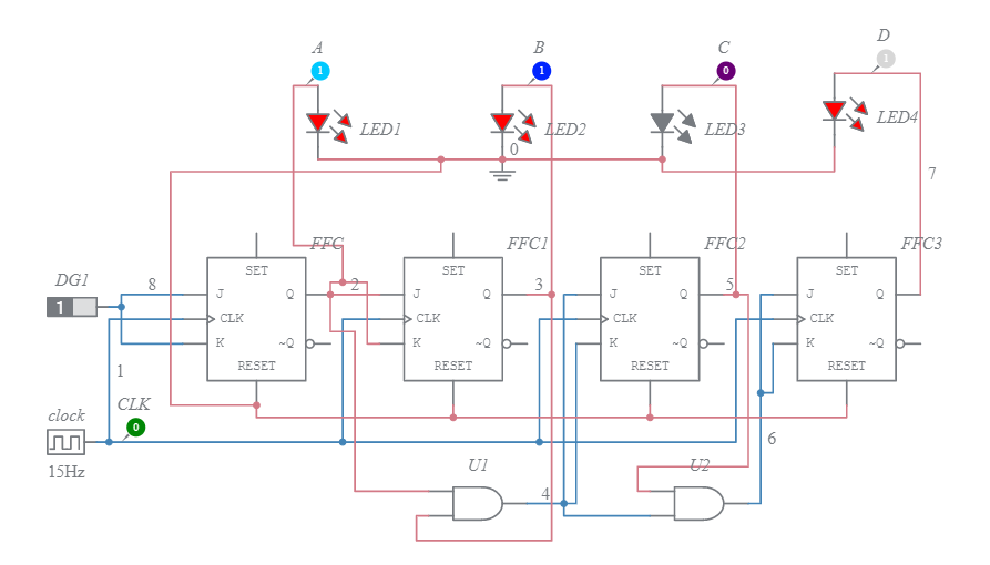 SYNCHRONOUS COUNTER - Multisim Live