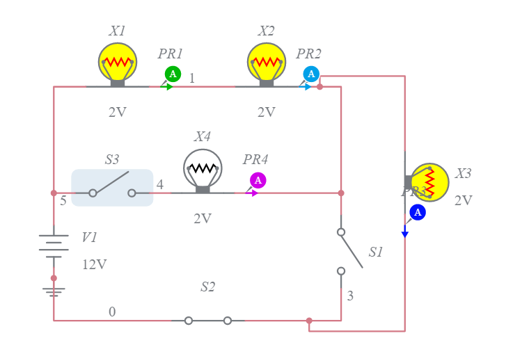 CIRCUITO CON LAMPADE 1 - Multisim Live