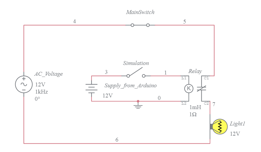 Switch and relay - Multisim Live