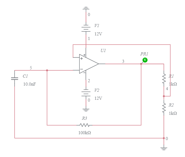 Copy of Relaxation Oscillator - Multisim Live