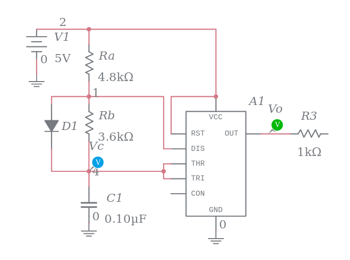 555 timer Clock - Multisim Live