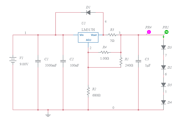 LM317 Laser Driver Circuit - Multisim Live