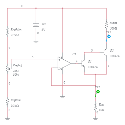 BJT Current Mirror With Base Drive Buffer - Multisim Live