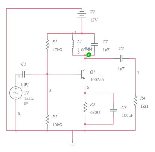 Exp-5-Implementation of the single tuned ampifier - Multisim Live