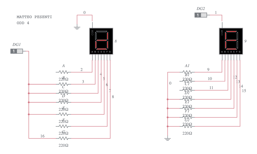 7-Segment Display Indicator CC AC - Multisim Live