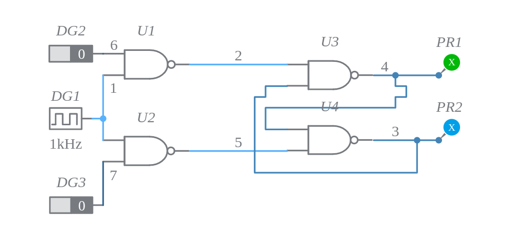 Rs Flip Flop Using Nand Multisim Live