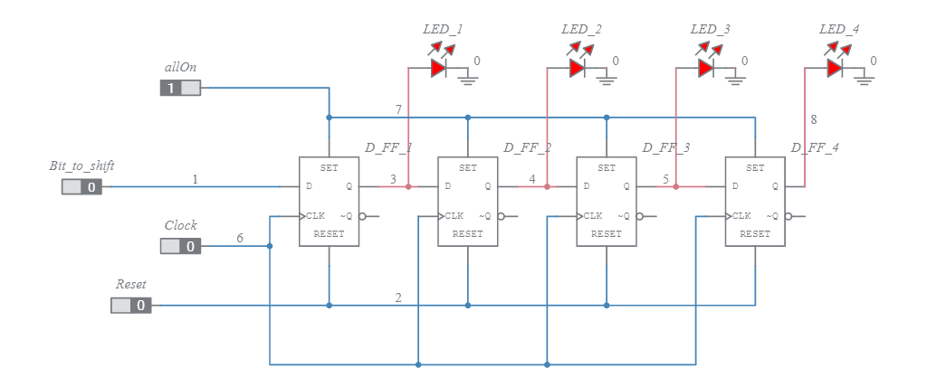 SIPO Shift Register - Multisim Live