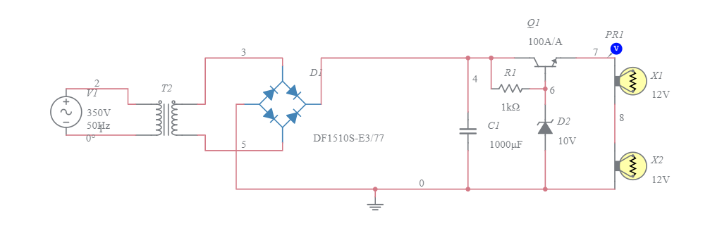 Voltage regulator - Multisim Live