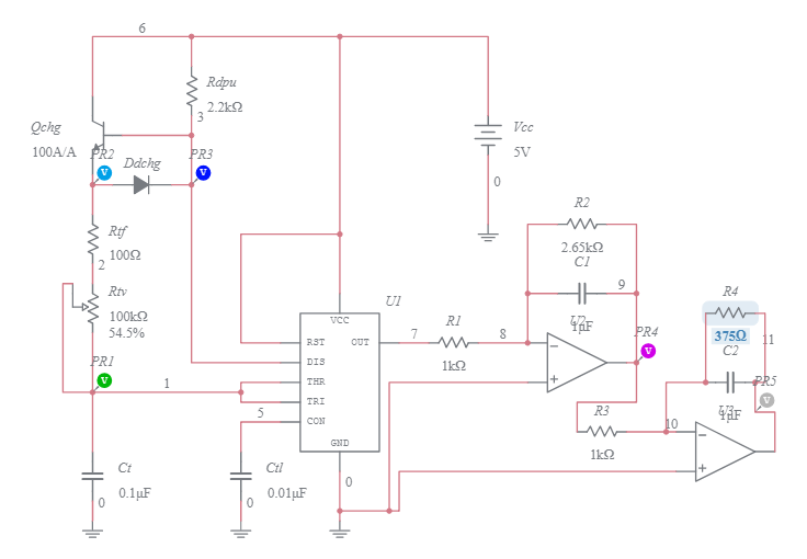 555 Timer Adjustable Frequency, 50% Duty Cycle Astable Multivibrator ...