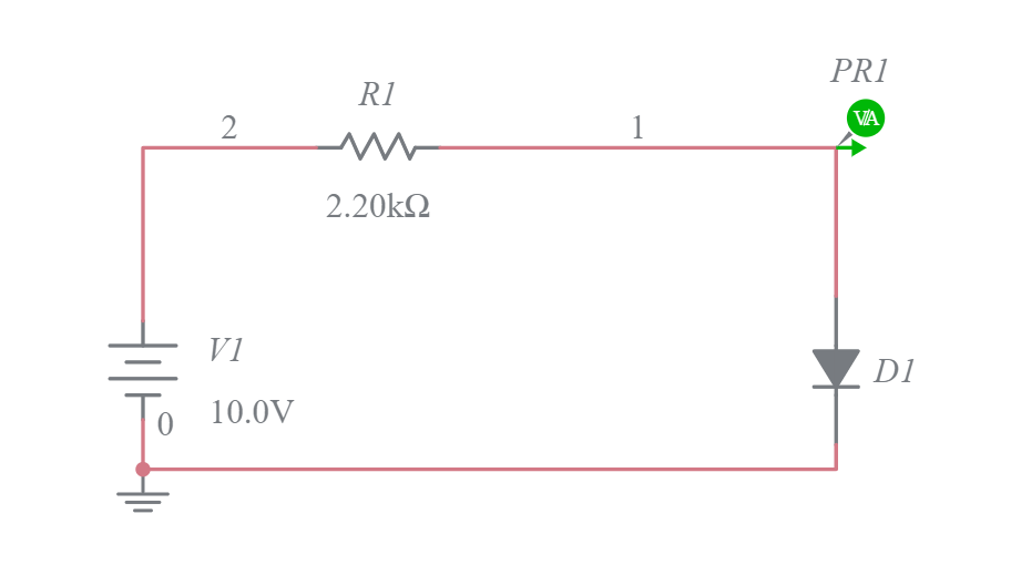 Simple Diode Circuit Multisim Live