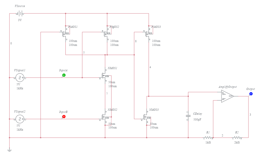 CMOS AND Gate - Multisim Live