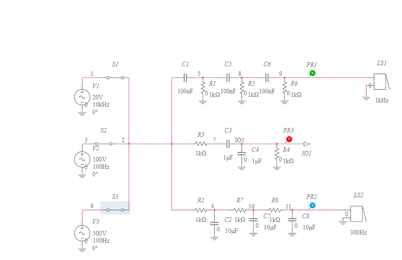 Lab 5 Duplex Telegraph Circuit-Third order filters - Multisim Live