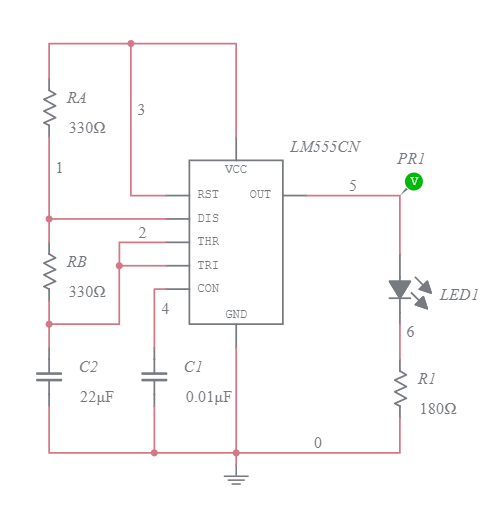 Copy of 1.2.5 Clock Signals 555 Timer Circuit - Multisim Live