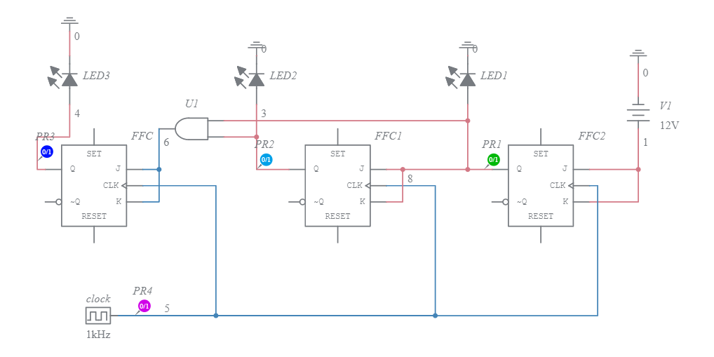 synchronous up counter - Multisim Live