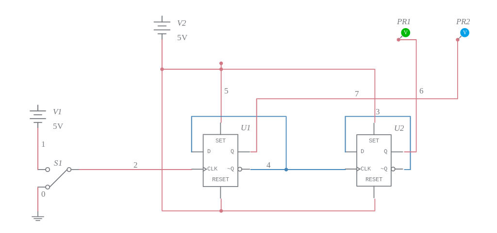 1.2.4. 74LS74N circuit flip flop - Multisim Live