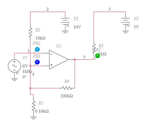 Voltage Comparator 1 - Multisim Live