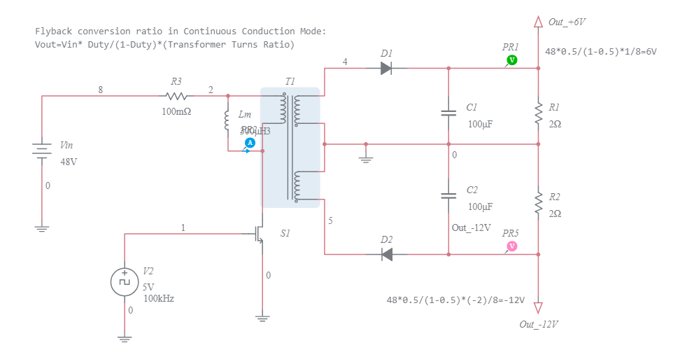 Flyback Converter - Multisim Live