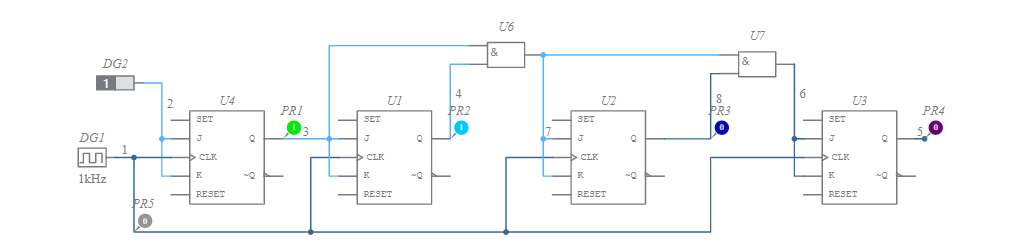 4 Bit Synchronous Binary Up Counter Multisim Live 4634