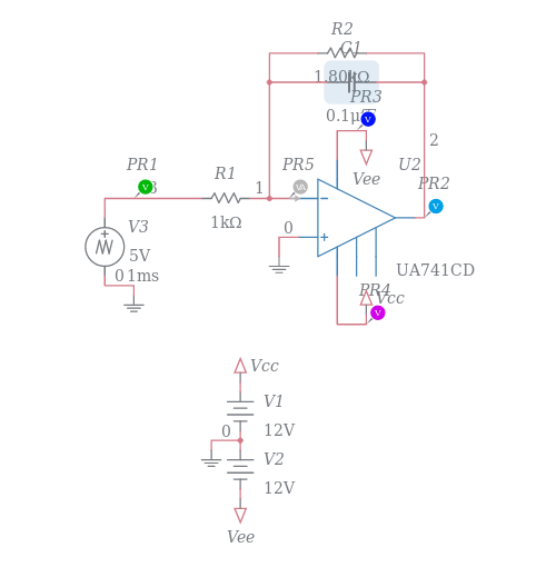 inverting integrator circuit - Multisim Live