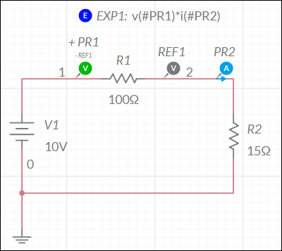 dc power across resistor