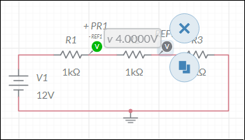 voltage difference result