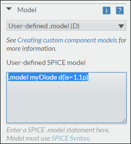 diode .model statement