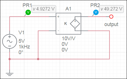 measure voltage gain in multisim 14.1 probe